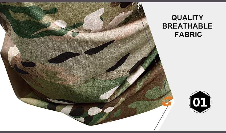 Camouflage Neck &  Face Sun Germ Shield Outdoor Clothing  BushLine