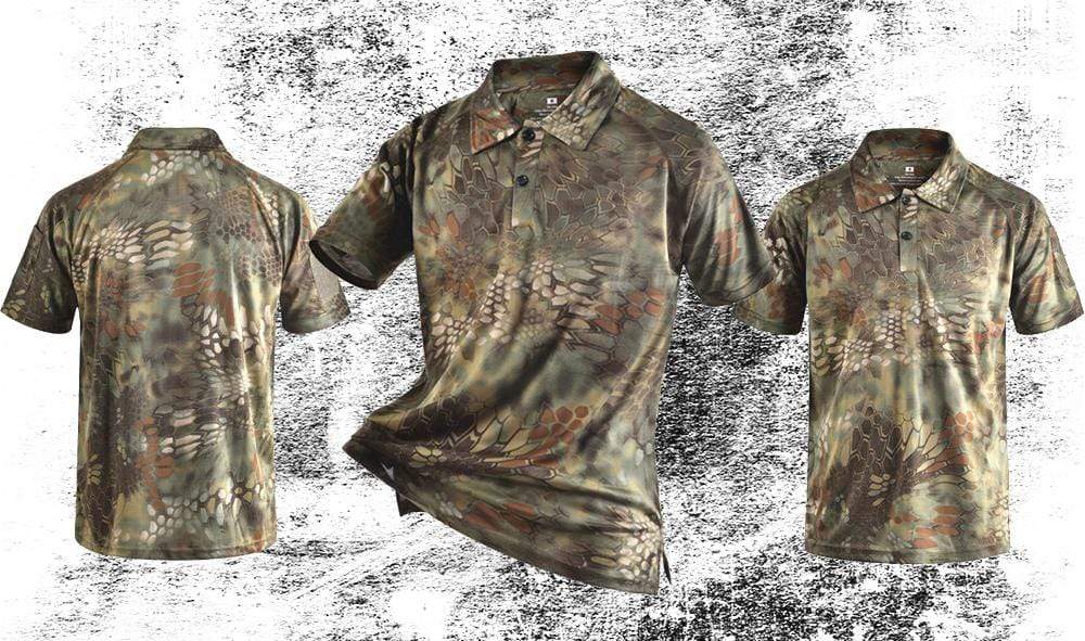 Camouflage Polo Shirt 'Fast Dry' tacticle clothing  BushLine