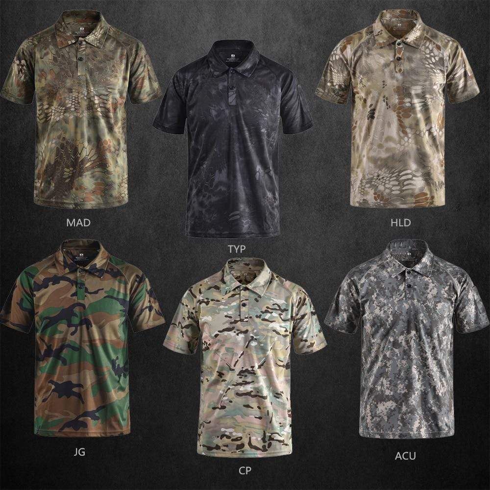 Camouflage Polo Shirt 'Fast Dry' tacticle clothing  BushLine