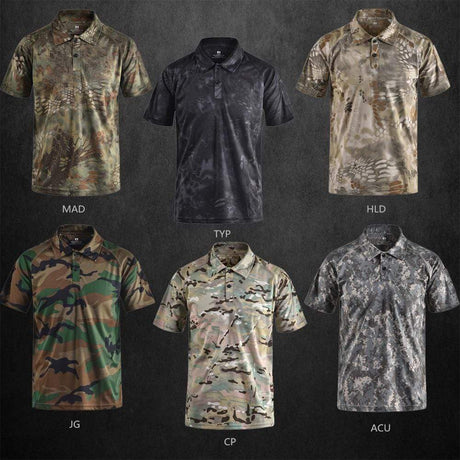Camouflage Polo Shirt 'Fast Dry' tacticle clothing  BushLine