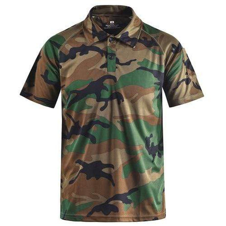 Camouflage Polo Shirt 'Fast Dry' tacticle clothing BushLine JG M