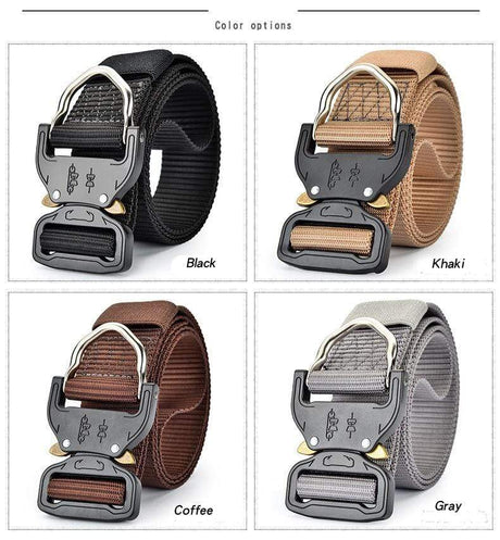 Canvas Belt Metal Quick Lock Buckle tacticle clothing  