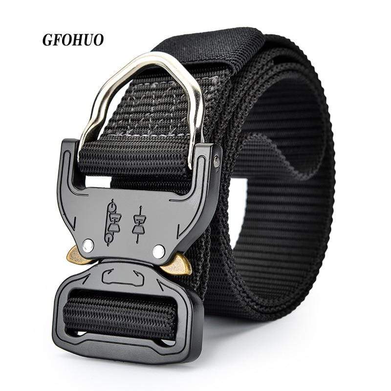 Canvas Belt Metal Quick Lock Buckle tacticle clothing  