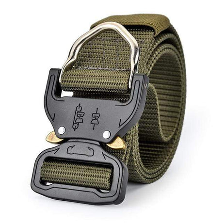 Canvas Belt Metal Quick Lock Buckle tacticle clothing BushLine Green 100cm
