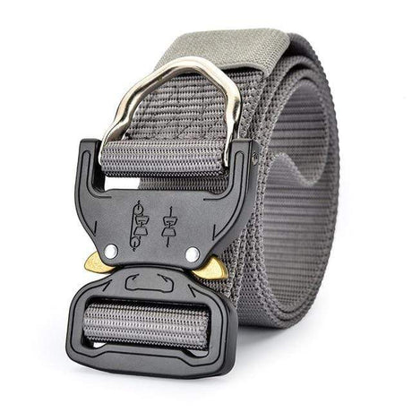 Canvas Belt Metal Quick Lock Buckle tacticle clothing BushLine Gray 100cm