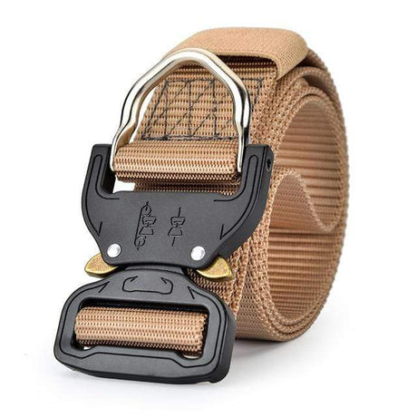 Canvas Belt Metal Quick Lock Buckle tacticle clothing BushLine Khaki 100cm