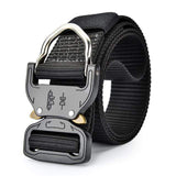 Canvas Belt Metal Quick Lock Buckle tacticle clothing BushLine Black 100cm