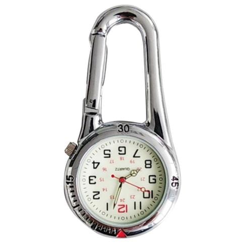 Carabiner Compass Watch Black or Silver Optics  BushLine
