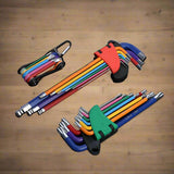 Colour Coded Torx & Hex Head Allen Key Set tools  