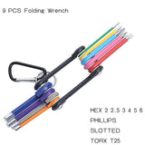 Colour Coded Torx & Hex Head Allen Key Set tools  