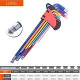 Colour Coded Torx & Hex Head Allen Key Set tools  