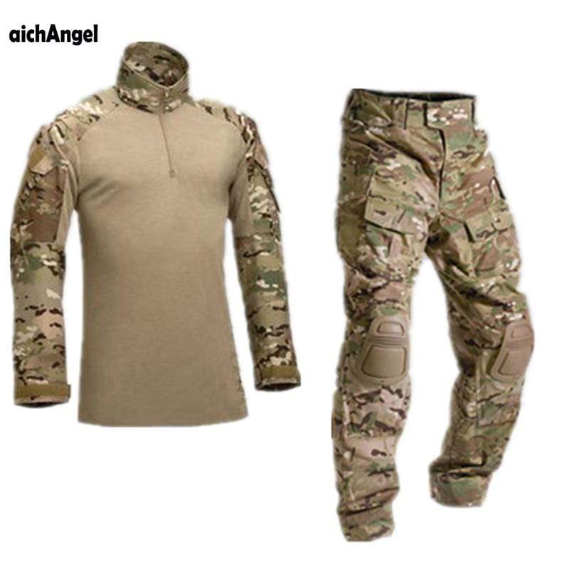 Combat Shirt + Cargo Pants Knee Pads tacticle clothing  