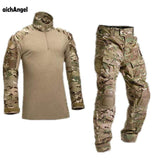 Combat Shirt + Cargo Pants Knee Pads tacticle clothing  