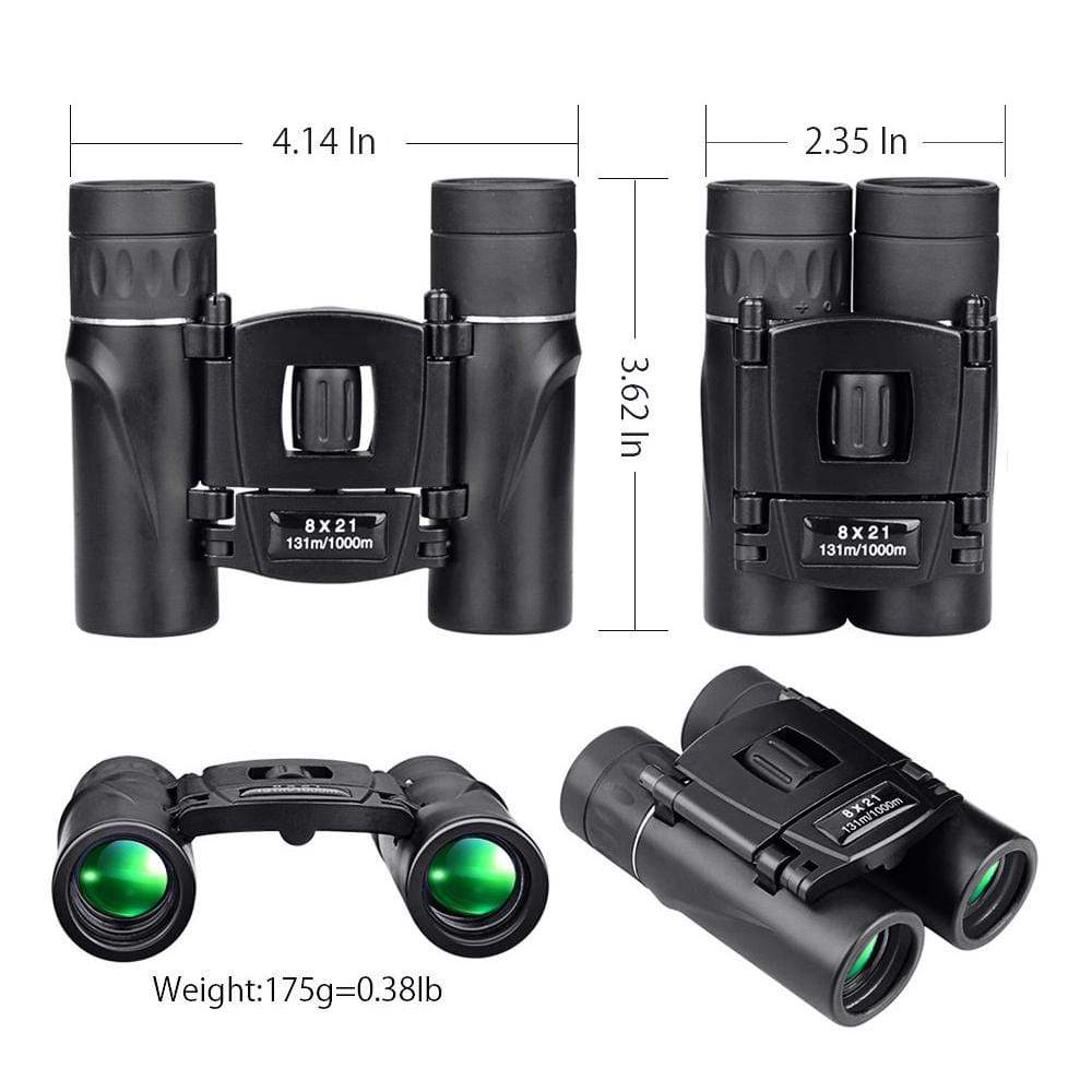 Compact 8x21 Tactical Binoculars 1000m Range Optics  