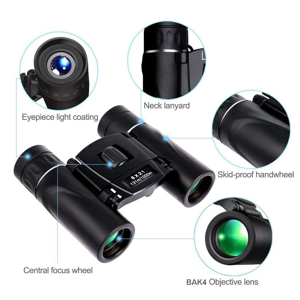 Compact Binoculars 1000m Long Range 8x21 Optics  BushLine