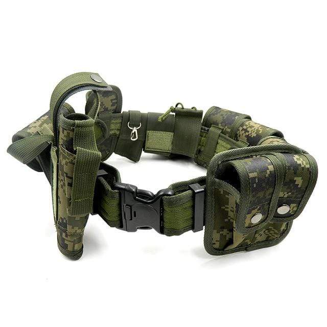 Equipment Belt 10 in 1 Molle army surplus BushLine Woodland Camo 140CM