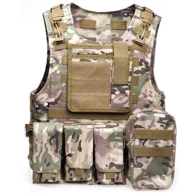Expandable Outdoor Adventure Vest 7 Colors Helmets & Packs BushLine CP CAMOUFLAGE