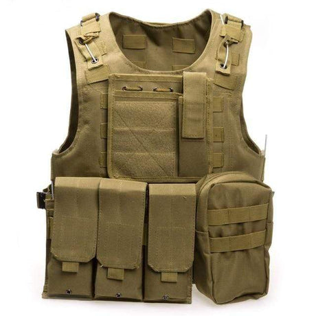 Expandable Outdoor Adventure Vest 7 Colors Helmets & Packs BushLine khaki