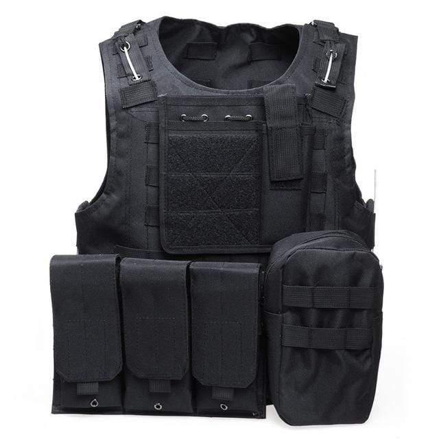Expandable Outdoor Adventure Vest 7 Colors Helmets & Packs BushLine black