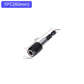 Supplier drawing of the 60 mm extension, 6.35 mm shank and 6.35 mm socket marked