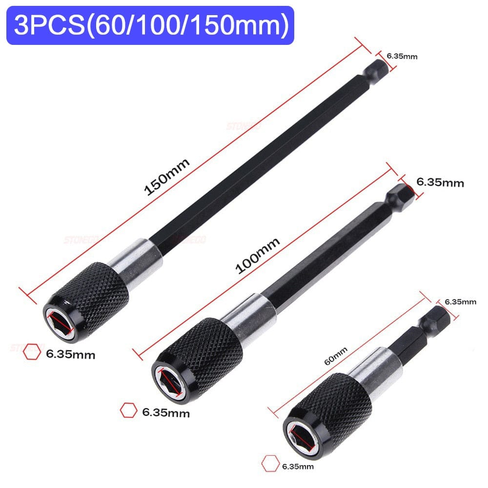 Extension Quick Release Hex Shank tools BushLine 3PCS