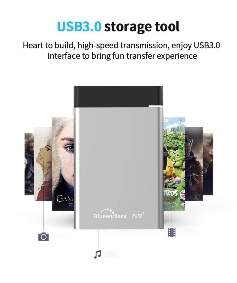 External Hard Drive upto 2TB USB 3.0 Smart Technology  BushLine