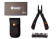Black kit contents: Ganzo box, nylon pouch, multitool and twelve-piece bit set
