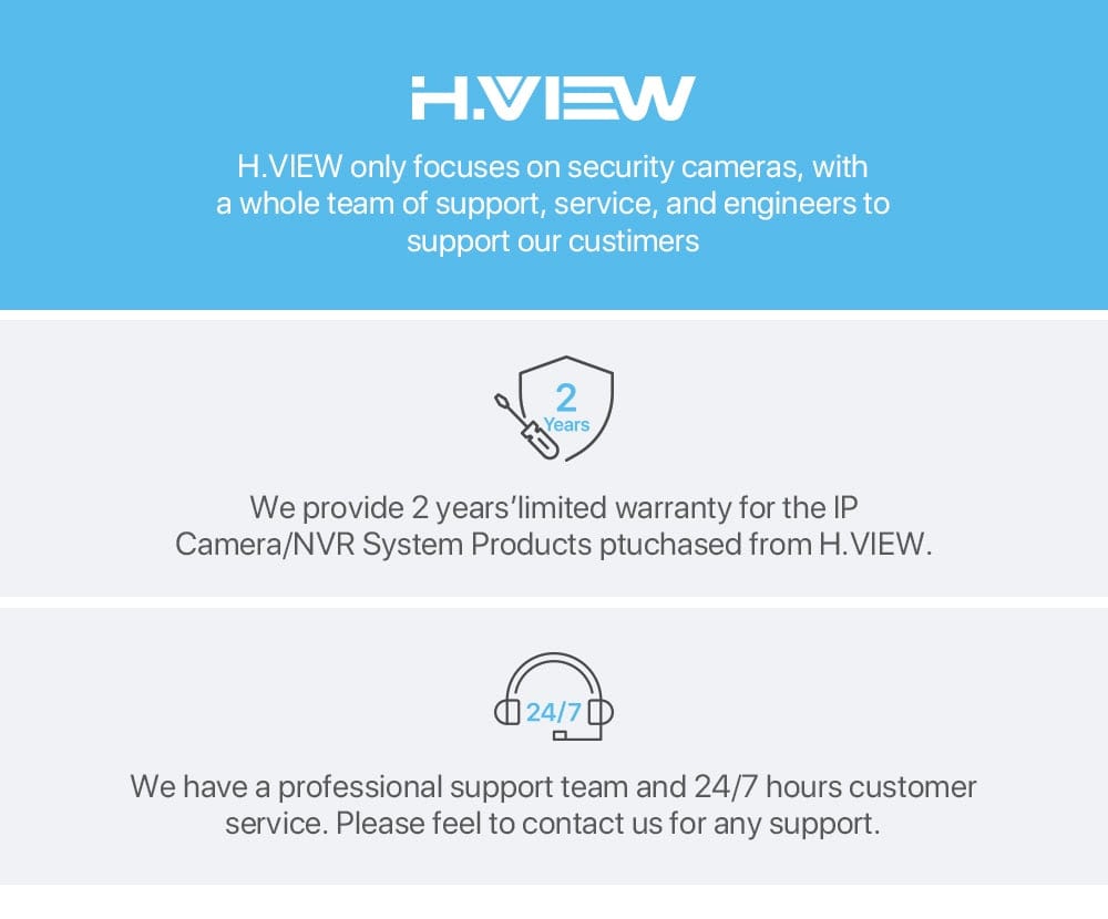H.View AI Human Detect Security Camera Security Cameras  BushLine