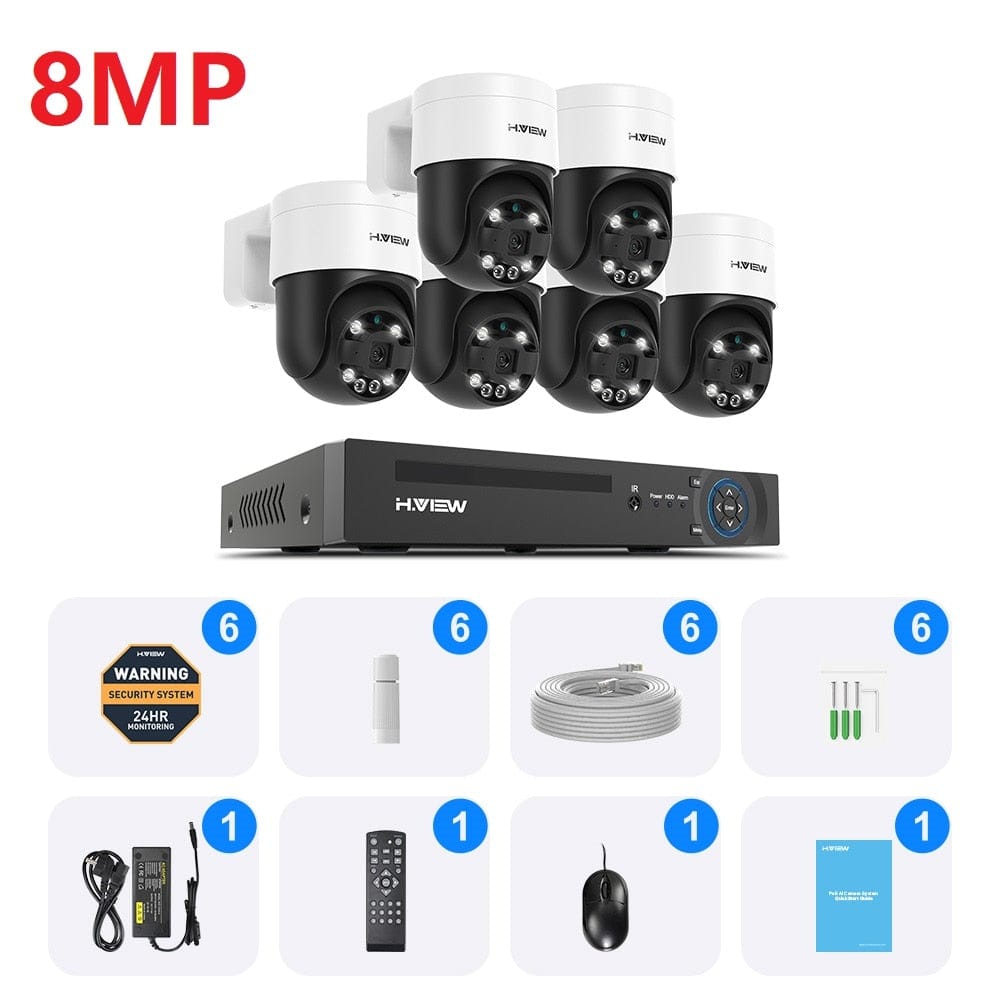 H.View AI Human Detect Security Camera Security Cameras  BushLine