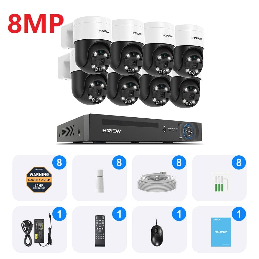 H.View AI Human Detect Security Camera Security Cameras  BushLine