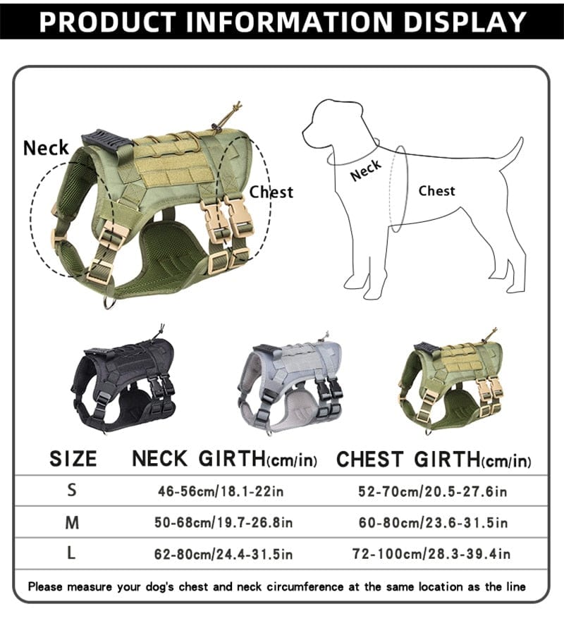 Harness Medium Large Dogs No Pull Quick Release Vest Dog Stuff  BushLine