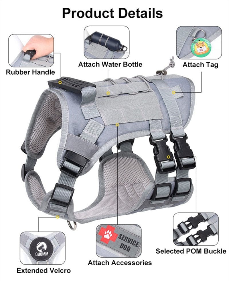 Harness Medium Large Dogs No Pull Quick Release Vest Dog Stuff  BushLine