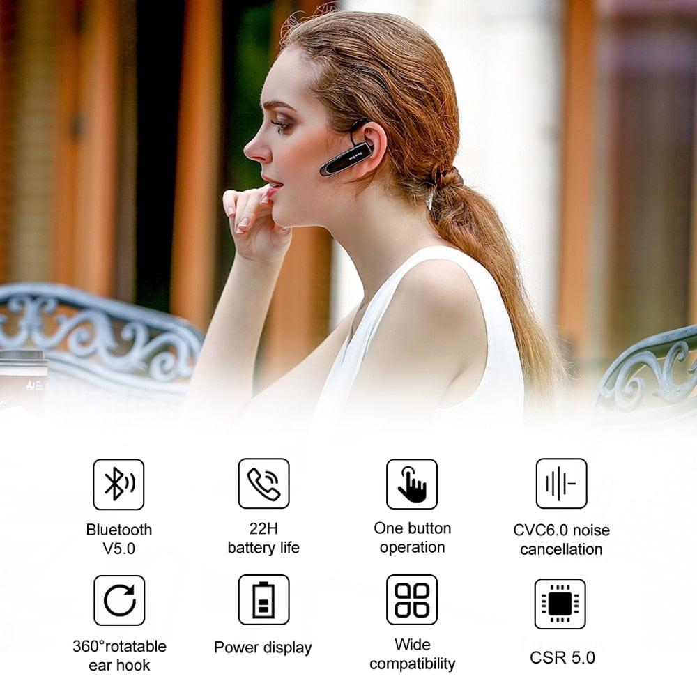 Heavy-Duty Bluetooth 5.0 Earpiece Audio  
