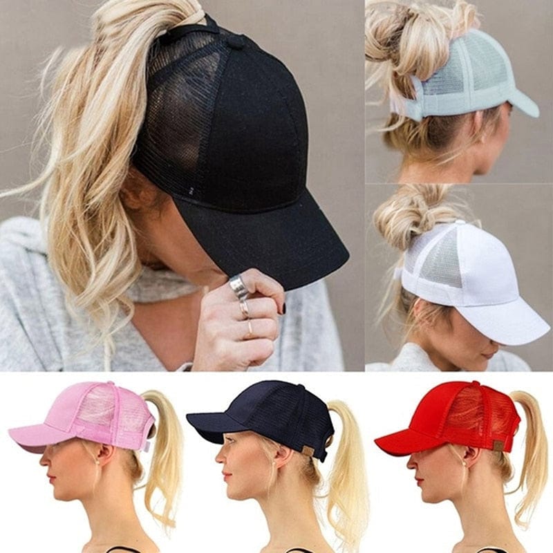 Heavy-Duty Women's Ponytail Baseball Cap Hats  