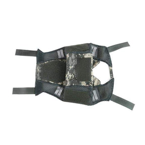 ACU digital cover laid flat, showing four elastic straps and hook-and-loop panels