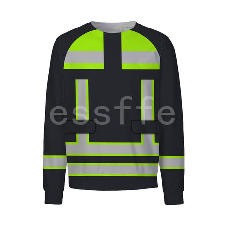 Hi Vis Hoodie Sweat Shirt Black/yellow Hi-Vis & Safety BushLine Sweatshirts XS