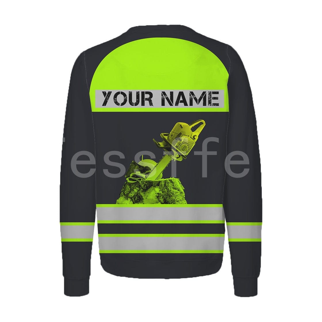 Hi Vis Hoodie Sweat Shirt Black/yellow Hi-Vis & Safety  BushLine
