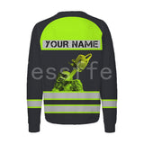 Hi Vis Hoodie Sweat Shirt Black/yellow Hi-Vis & Safety  BushLine