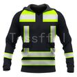 Hi Vis Hoodie Sweat Shirt Black/yellow Hi-Vis & Safety BushLine Hoodies XS