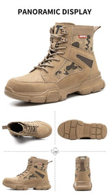 Impact Proof Outdoor Mens Tan Work Boots Adventure Footware  BushLine