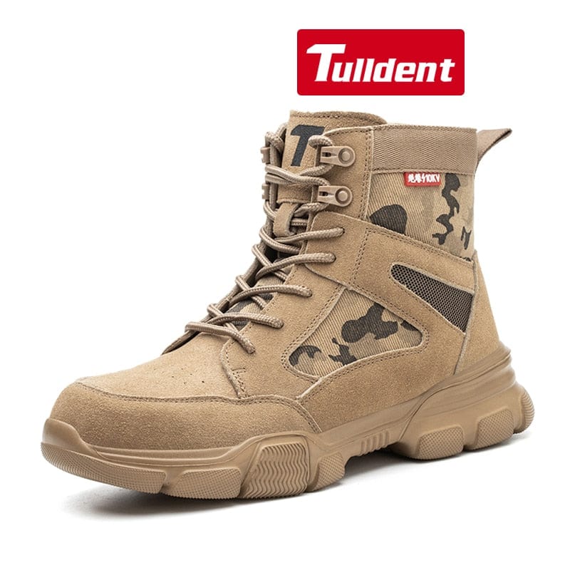 Impact Proof Outdoor Mens Tan Work Boots Adventure Footware  BushLine