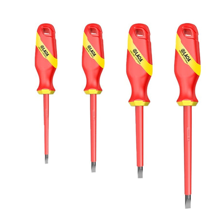 Insulated Electrical Screwdriver Set electrical supplys BushLine 4Pcs Flat Head