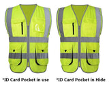 Khaki Work Safety Vest High Visibility Outdoor Clothing  BushLine
