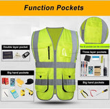 Khaki Work Safety Vest High Visibility Outdoor Clothing  BushLine
