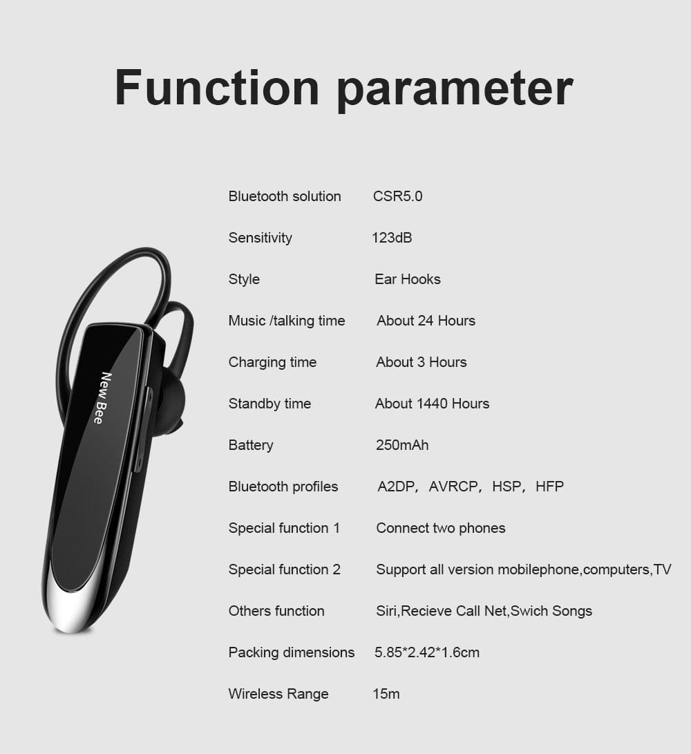 LC-B41 Bluetooth Headset Handsfree Audio  BushLine