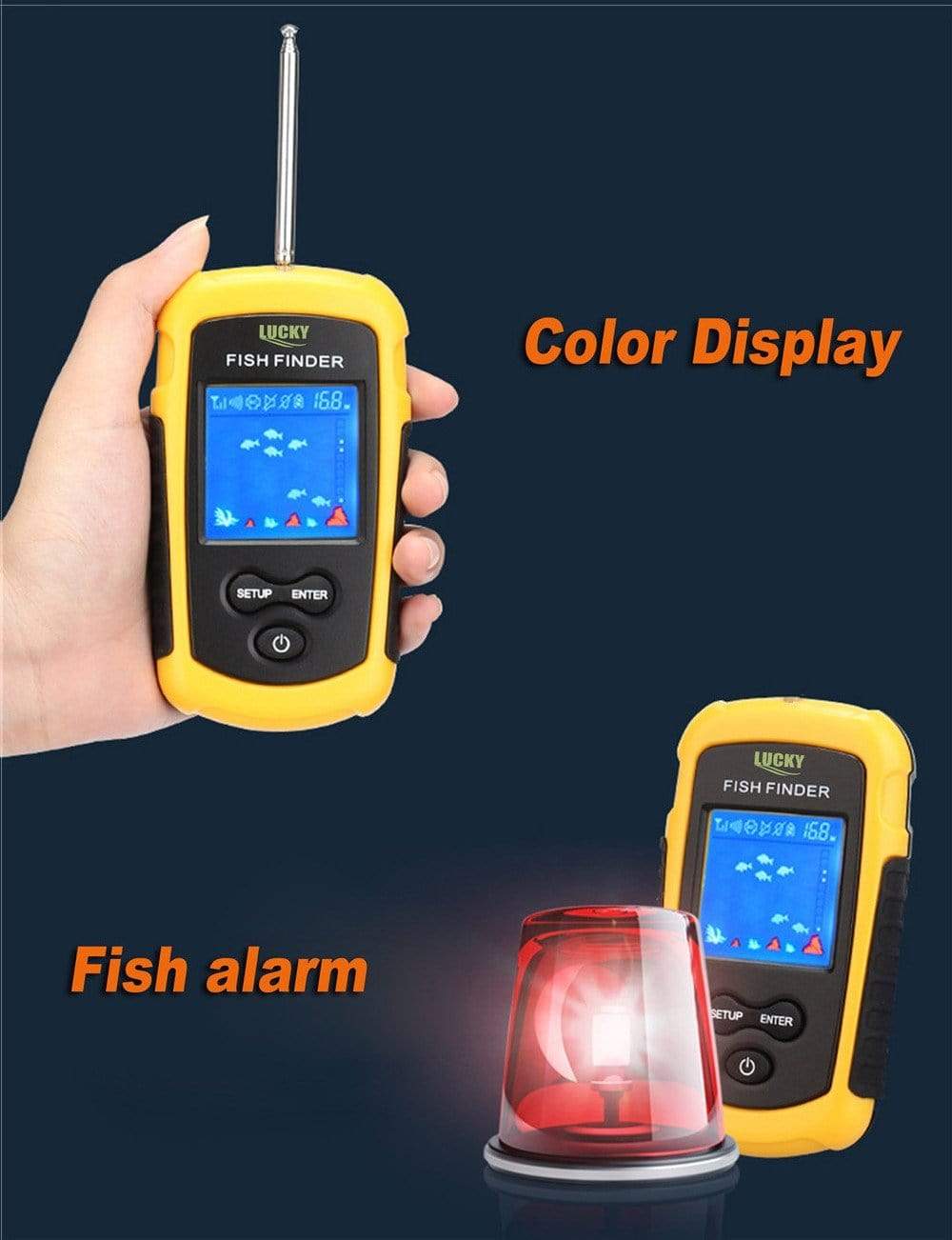 LUCKY Fish Finder 7 models Wireless Sonar marine  BushLine