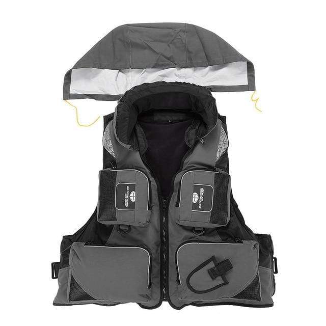 Life Jacket Survival Vest - Pockets marine BushLine Gray L