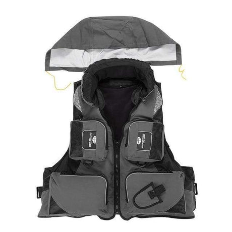 Life Jacket Survival Vest - Pockets marine BushLine Gray L