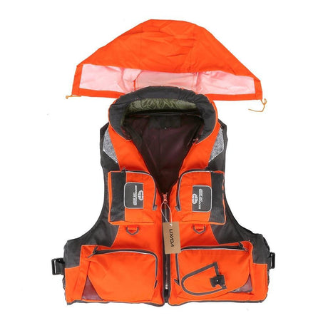 Life Jacket Survival Vest - Pockets marine BushLine Orange L