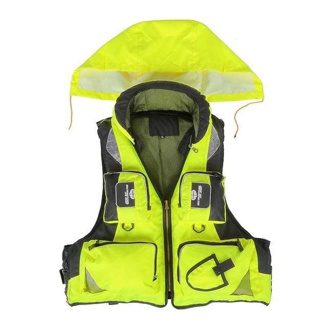 Life Jacket Survival Vest - Pockets marine BushLine Green L